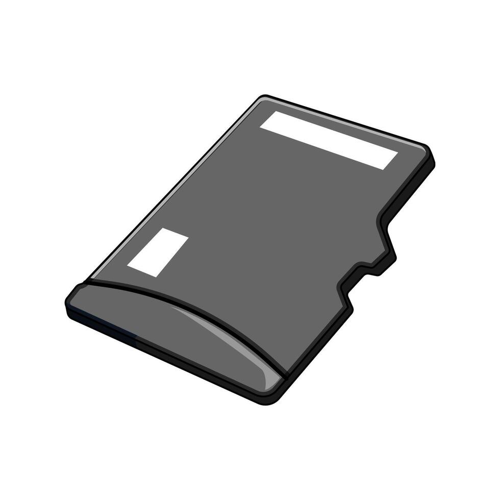 capacity microsd card cartoon vector