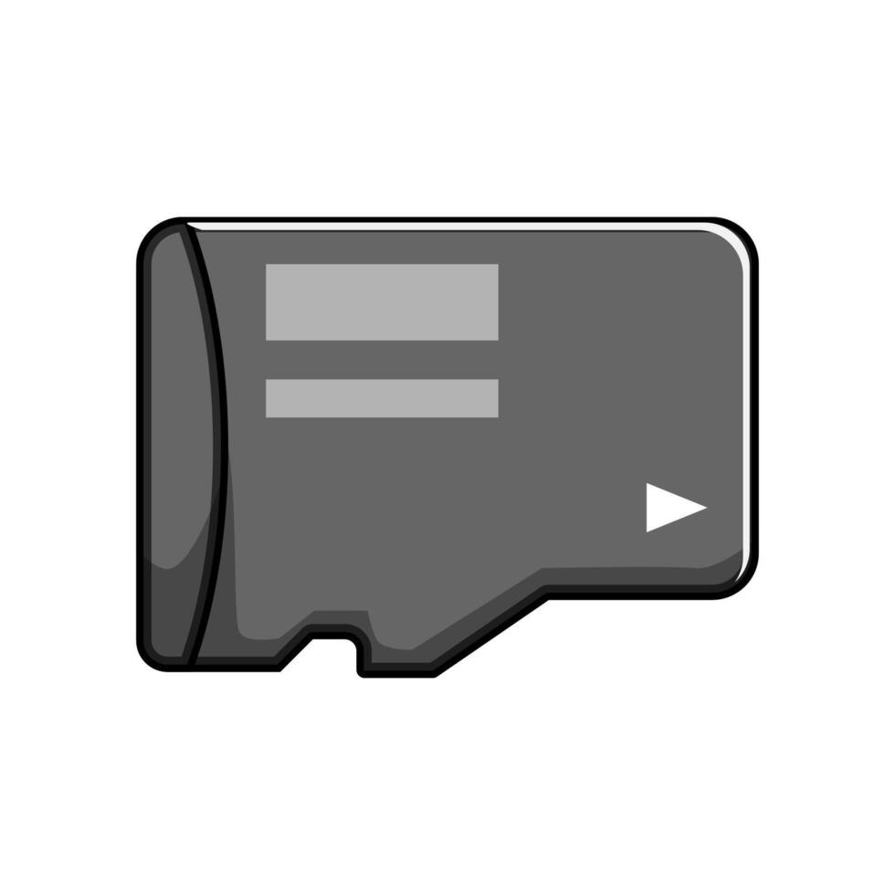speed microsd card cartoon vector