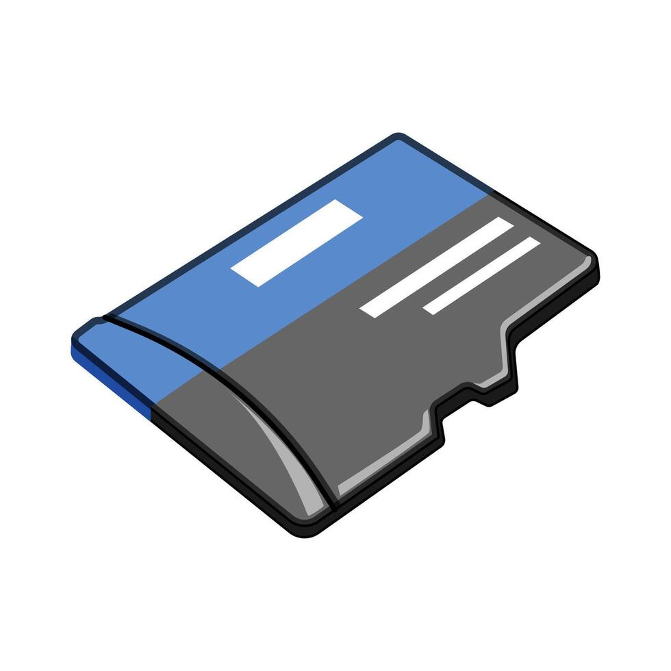 format microsd card cartoon illustration vector