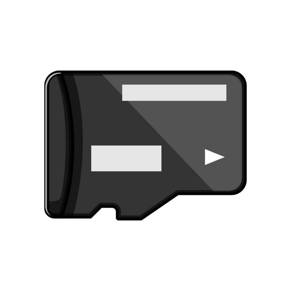 read microsd card cartoon illustration vector