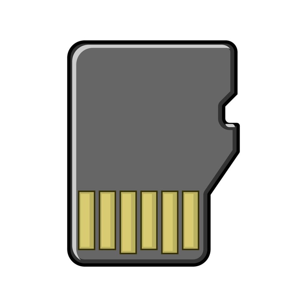brand microsd card cartoon illustration vector