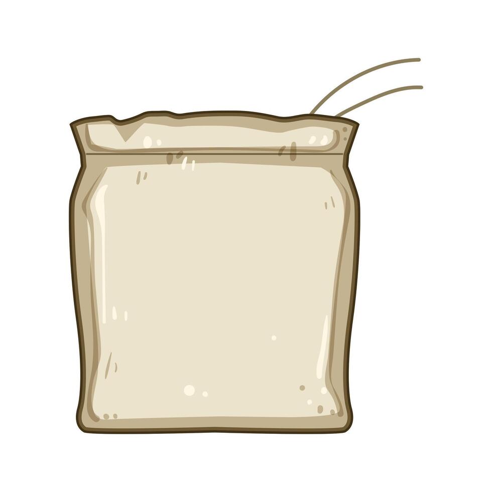 organic nut milk strainer bag cartoon illustration vector