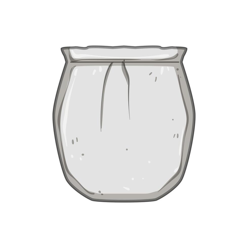 cashew nut milk strainer bag cartoon illustration vector