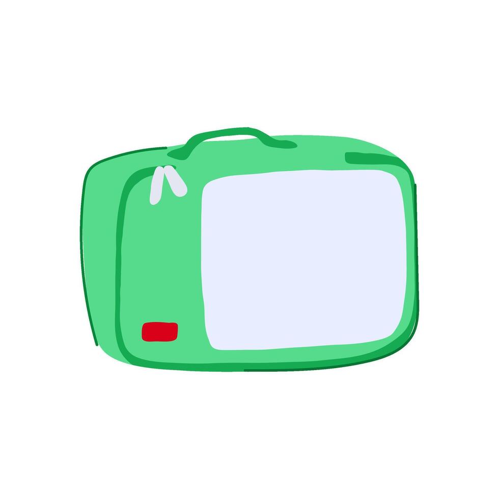 compact packing cube cartoon illustration vector