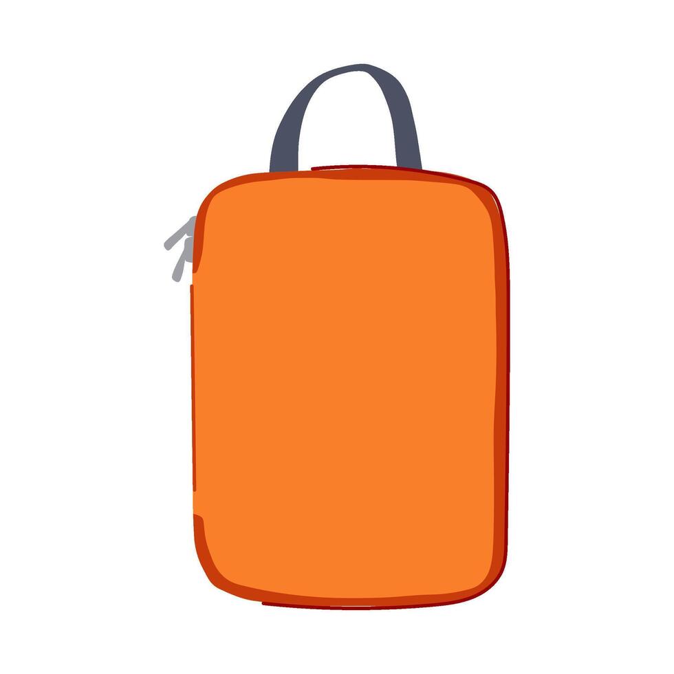 luggage packing cube cartoon illustration vector