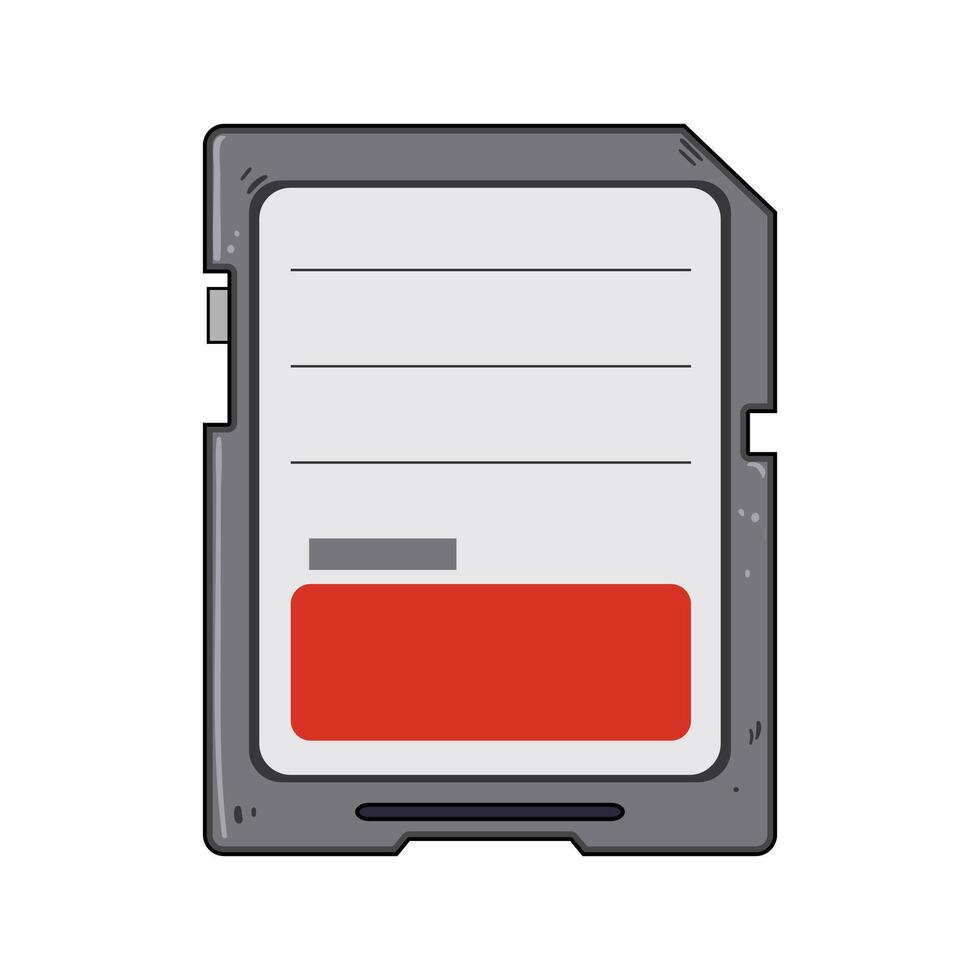 class sd card cartoon illustration vector