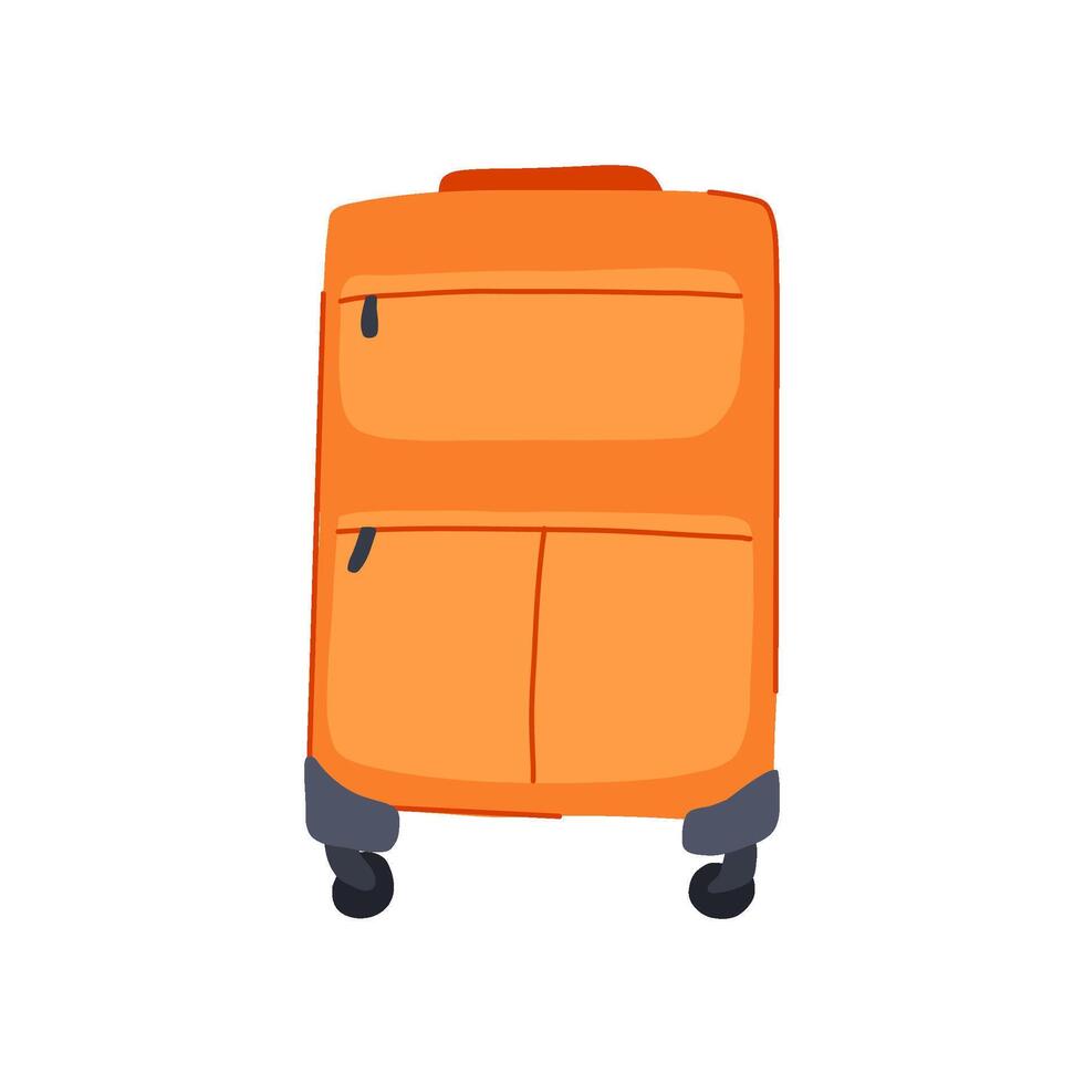durable soft shell suitcase cartoon illustration vector