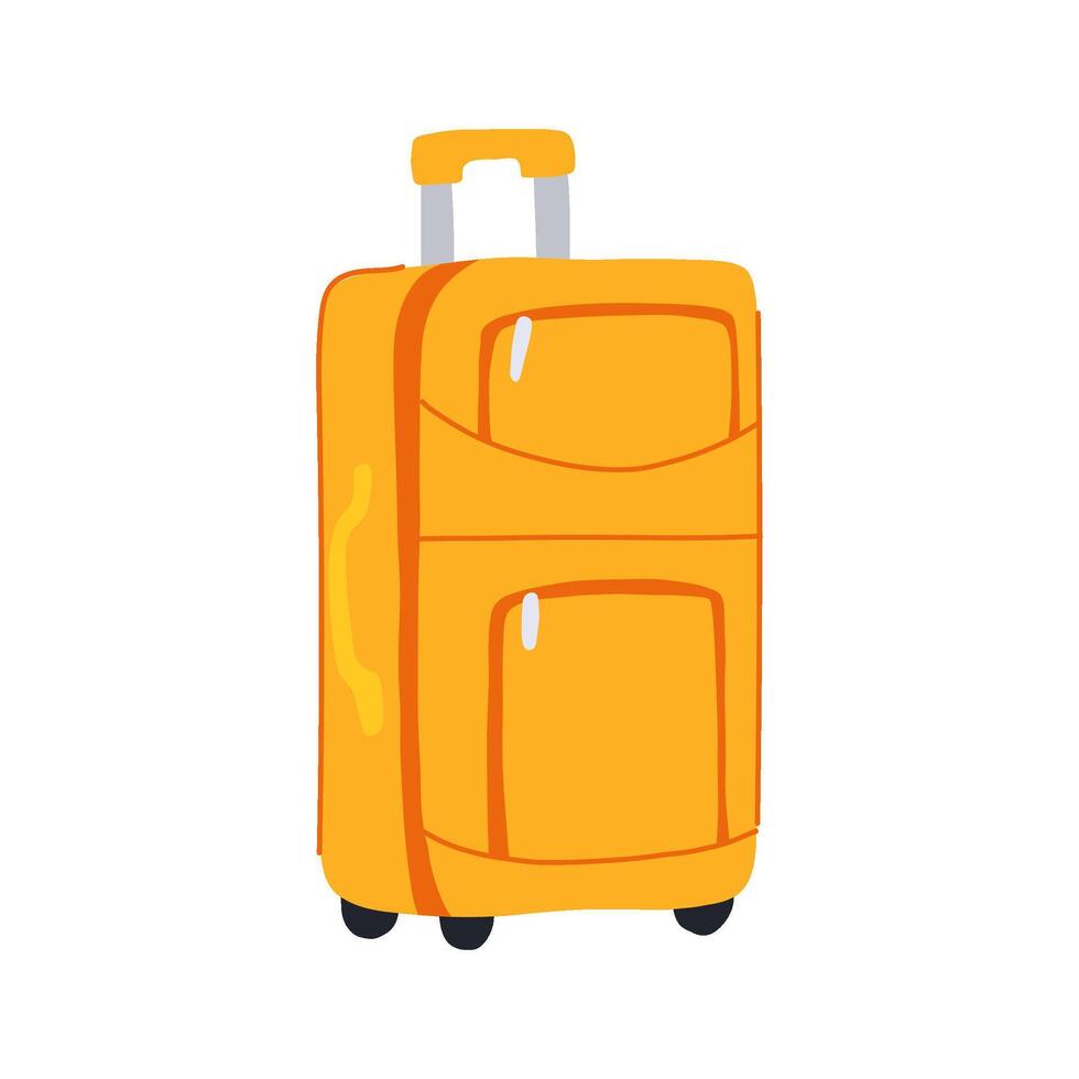 lightweight soft shell suitcase cartoon illustration vector