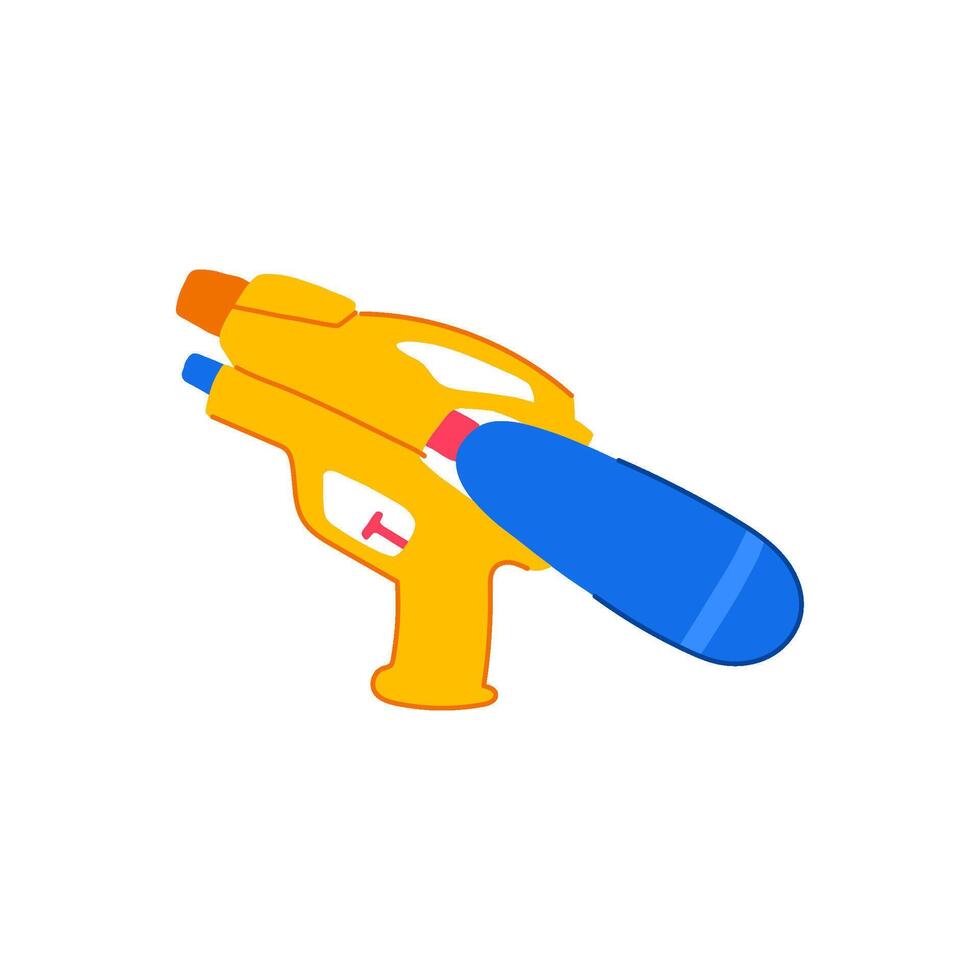 blaster water gun toy cartoon illustration vector