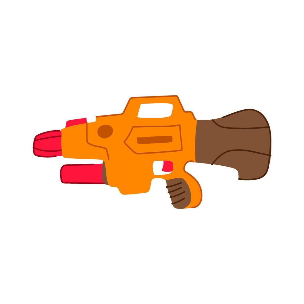 trigger water gun toy cartoon illustration vector