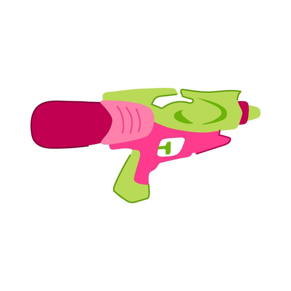 stream water gun toy cartoon illustration vector