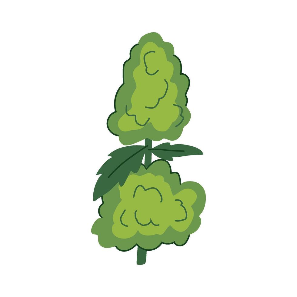 marijuana weed bud cartoon vector