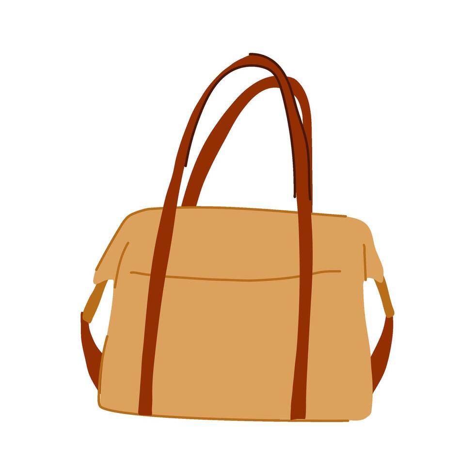duffel weekender bag cartoon illustration vector