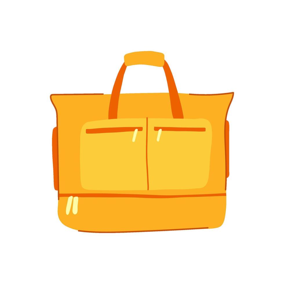 stylish weekender bag cartoon illustration vector