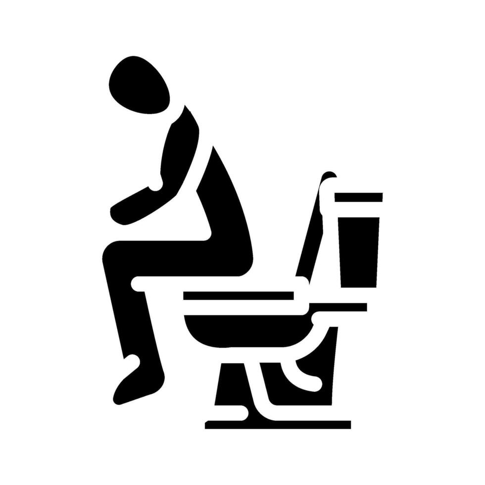 bowel movement diarrhea glyph icon illustration vector