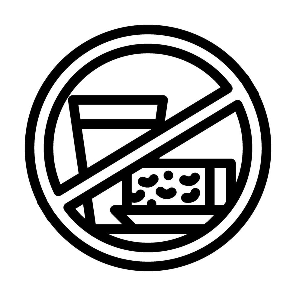 avoiding dairy foods diarrhea line icon illustration vector