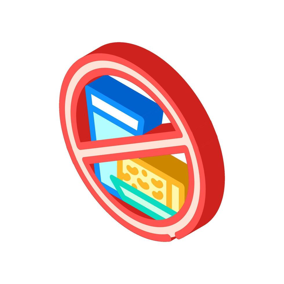 avoiding dairy foods diarrhea isometric icon illustration vector