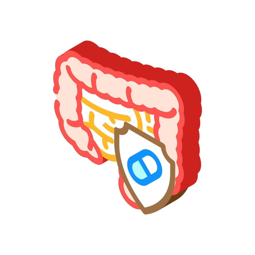 antibiotic antidiarrheal medication isometric icon illustration vector