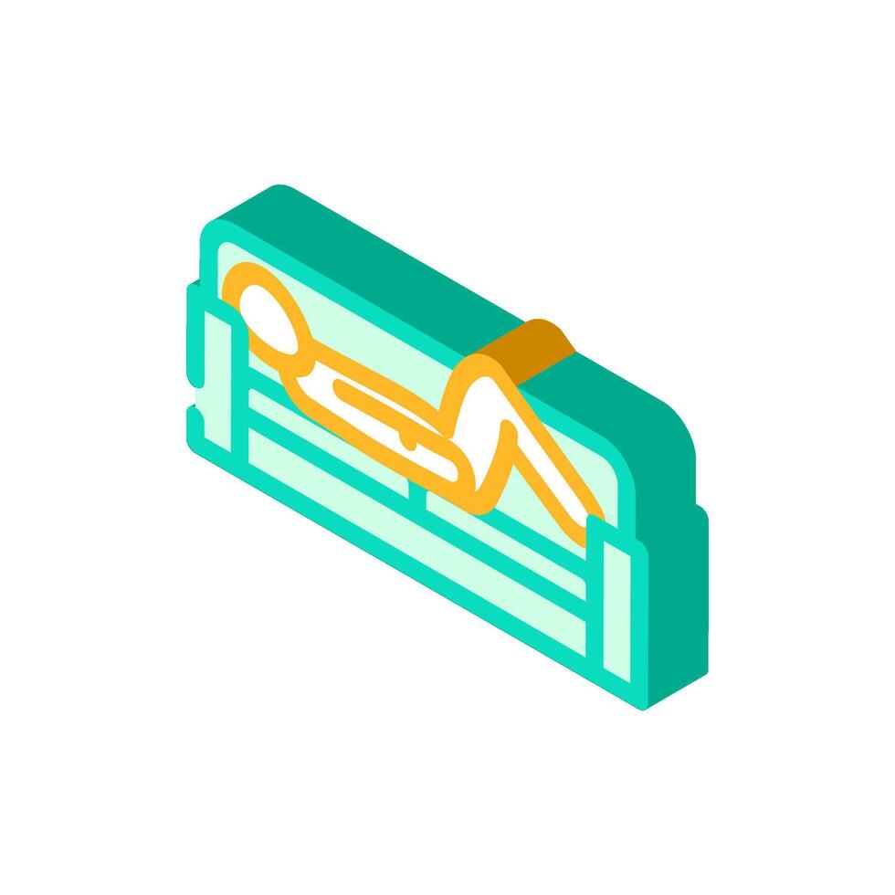 lying down position diarrhea isometric icon illustration vector
