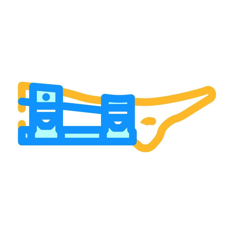 bone splint fracture injury color icon illustration vector