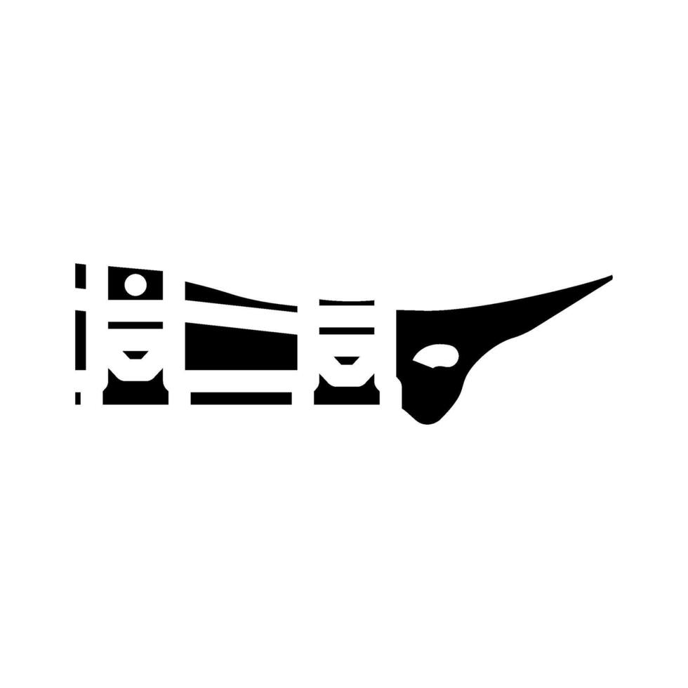 bone splint fracture injury glyph icon illustration vector
