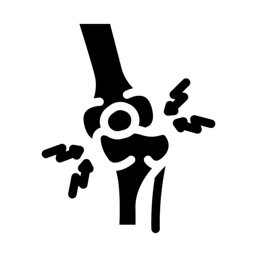 joint dislocation fracture injury glyph icon illustration vector