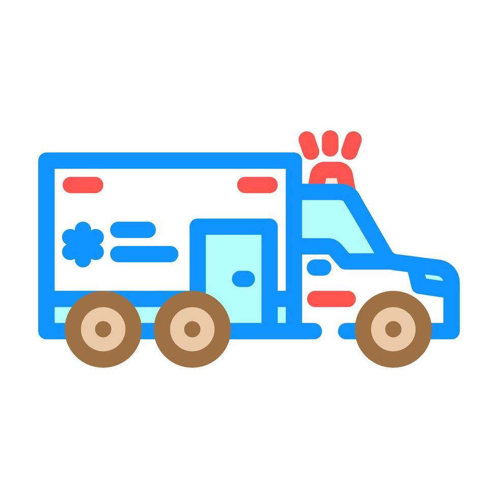 ambulance fracture injury color icon illustration vector