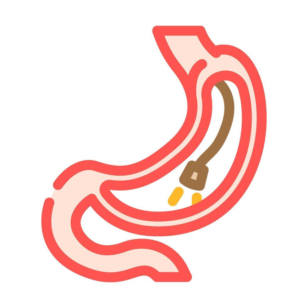 gastroscopy procedure gastroenterologist color icon illustration vector