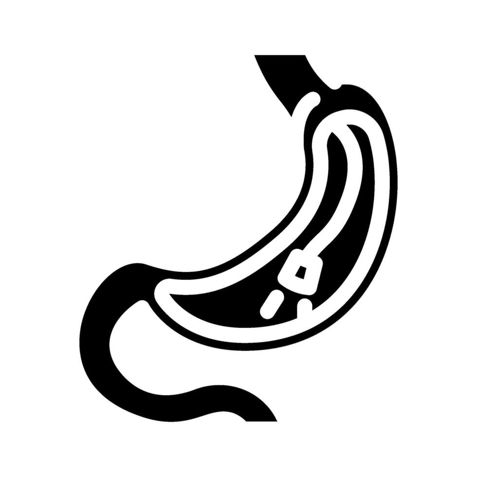 gastroscopy procedure gastroenterologist glyph icon illustration vector