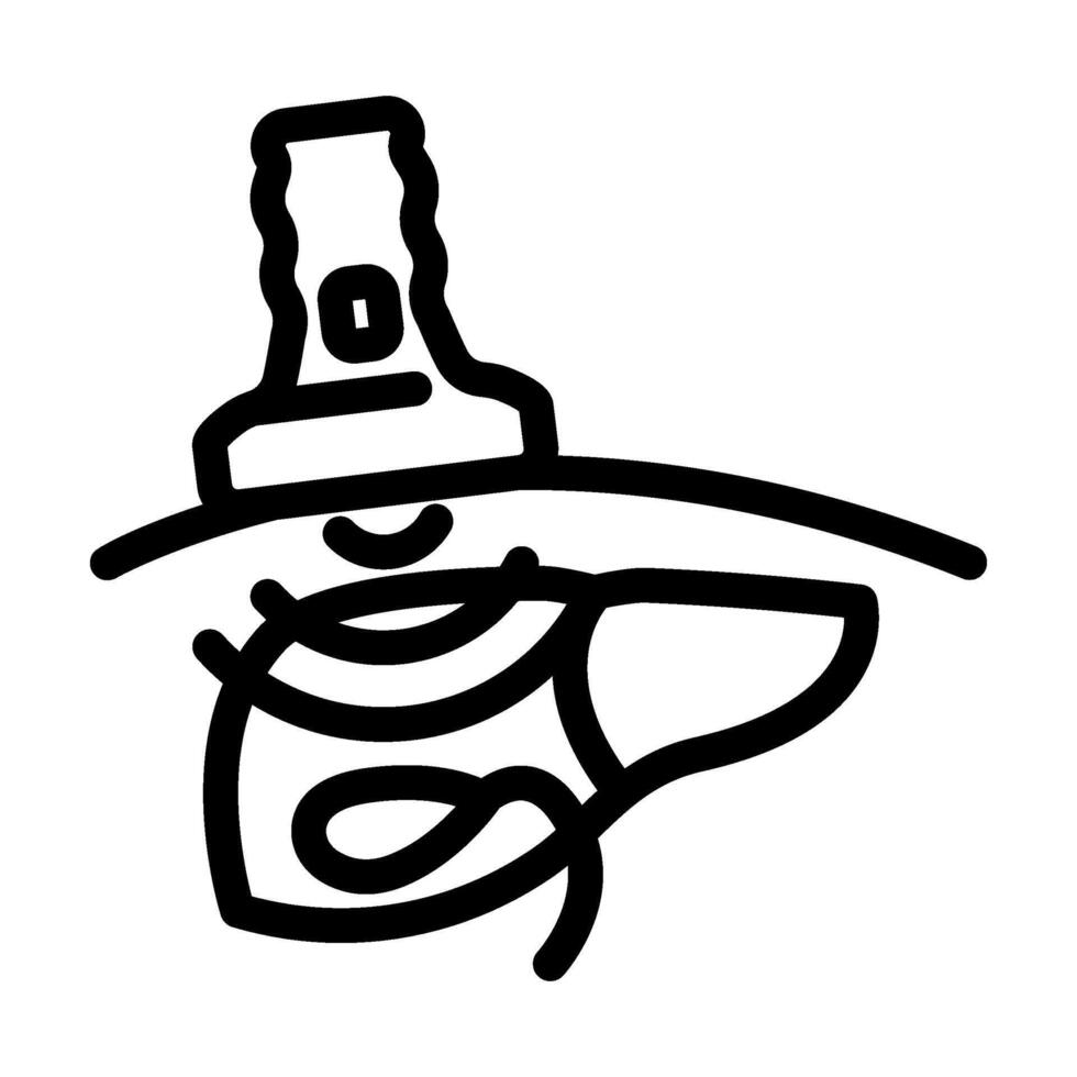 gallbladder check gastroenterologist line icon illustration vector