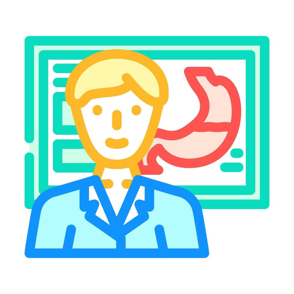gastrointestinal doctor color icon illustration vector