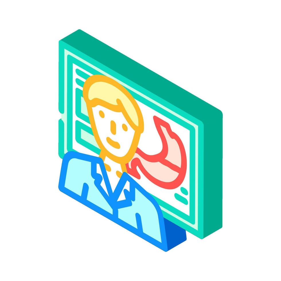 gastrointestinal doctor isometric icon illustration vector