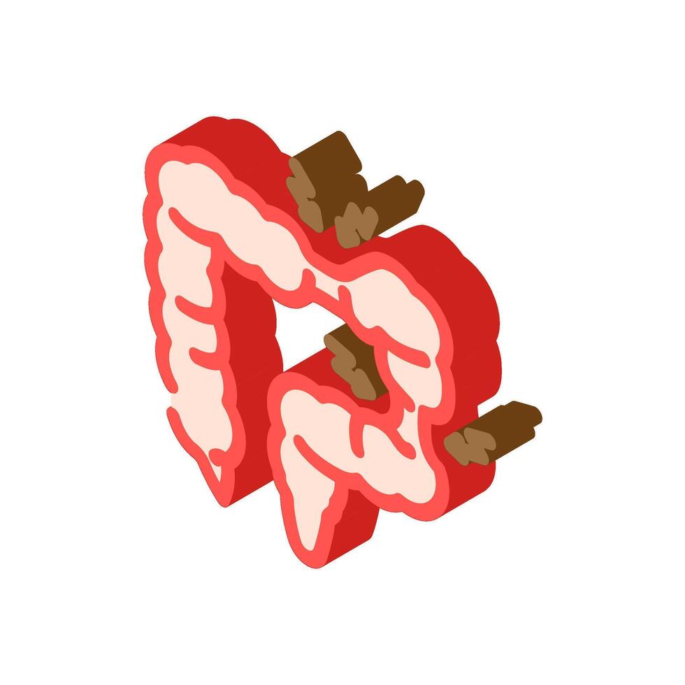 irritable bowel syndrome isometric icon illustration vector