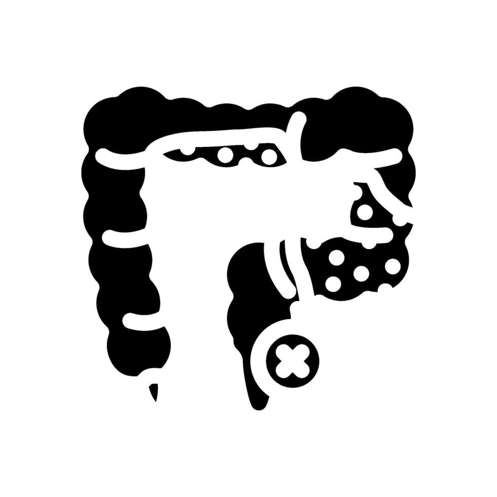 constipation treatment glyph icon illustration vector