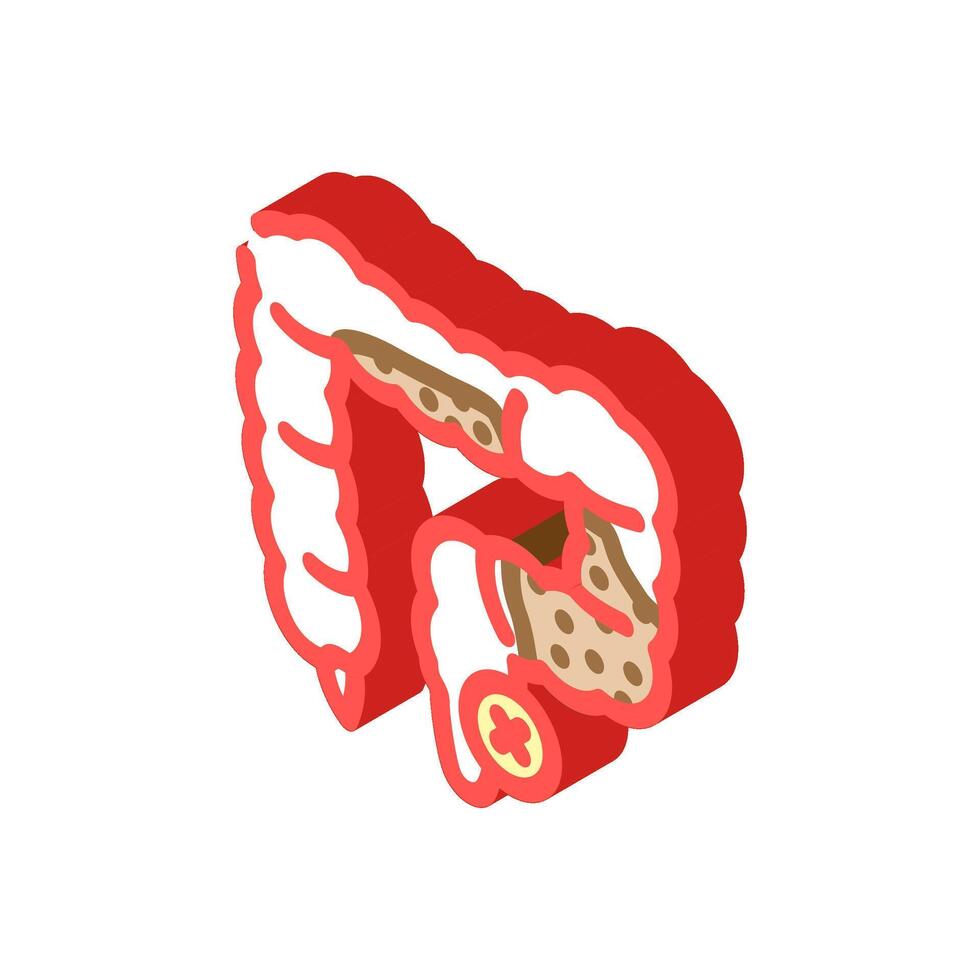 constipation treatment isometric icon illustration vector