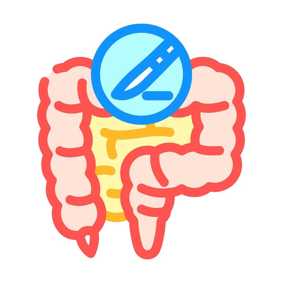 gastrointestinal surgery color icon illustration vector