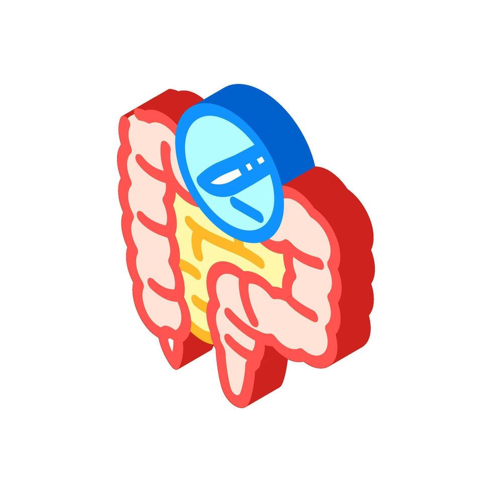 gastrointestinal surgery isometric icon illustration vector