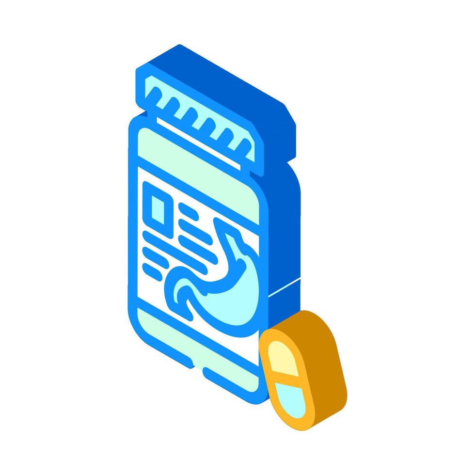 gastrointestinal medications isometric icon illustration vector