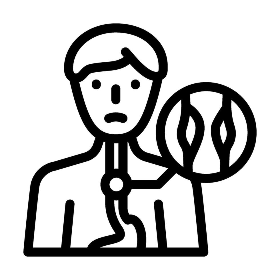 esophageal disorders gastroenterologist line icon illustration vector