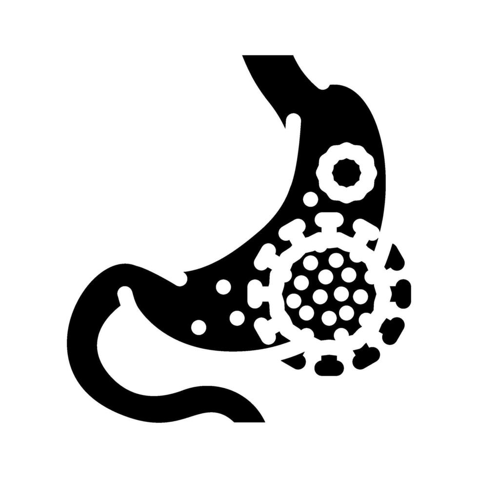 stomach flu gastroenterologist glyph icon illustration vector