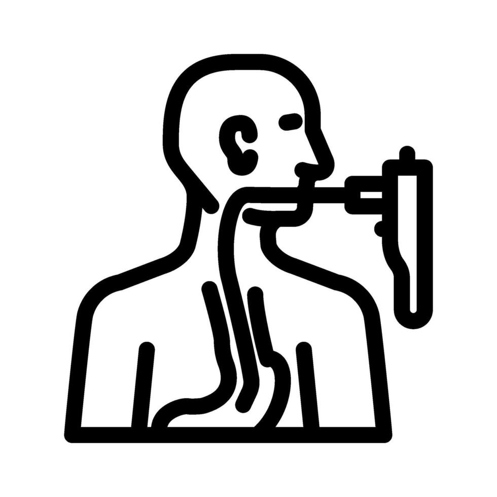endoscopic procedure gastroenterologist line icon illustration vector