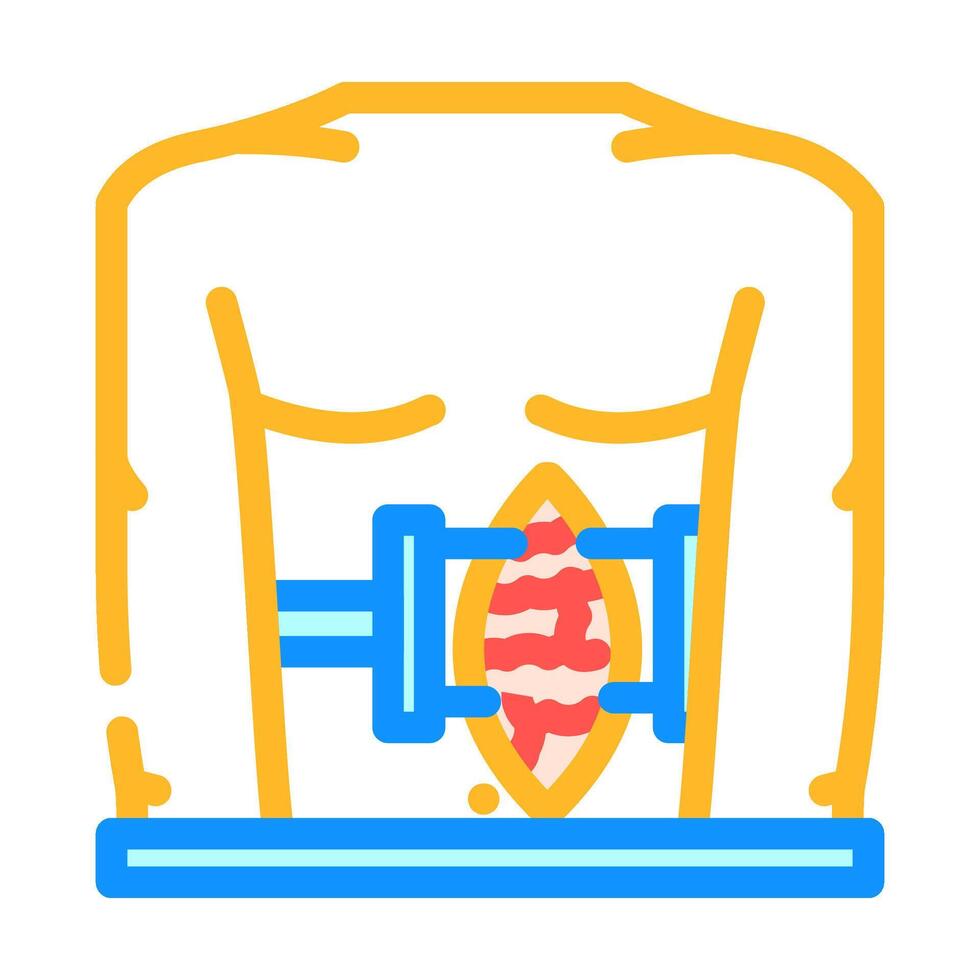 abdominal surgery gastroenterologist color icon illustration vector