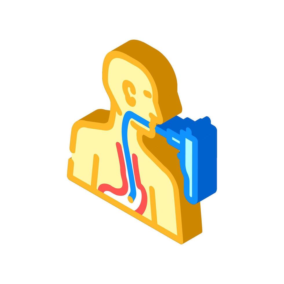 endoscopic procedure gastroenterologist isometric icon illustration vector