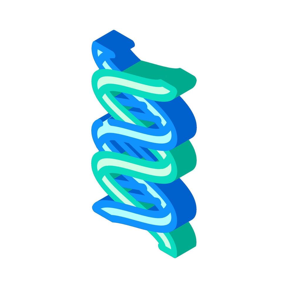 dna helix genetic engineering isometric icon illustration vector