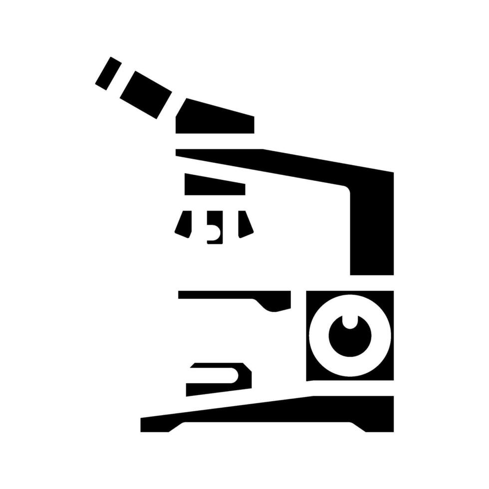 microscope genetic engineering glyph icon illustration vector