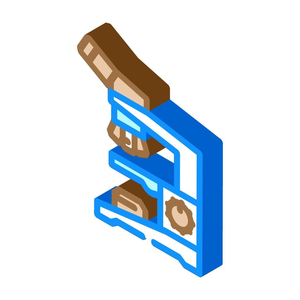 microscope genetic engineering isometric icon illustration vector