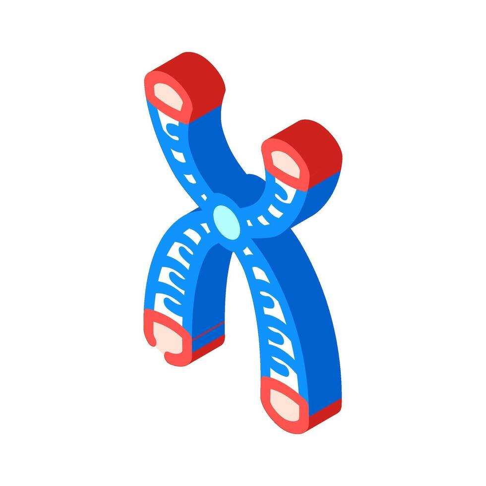 chromosome genetic engineering isometric icon illustration vector