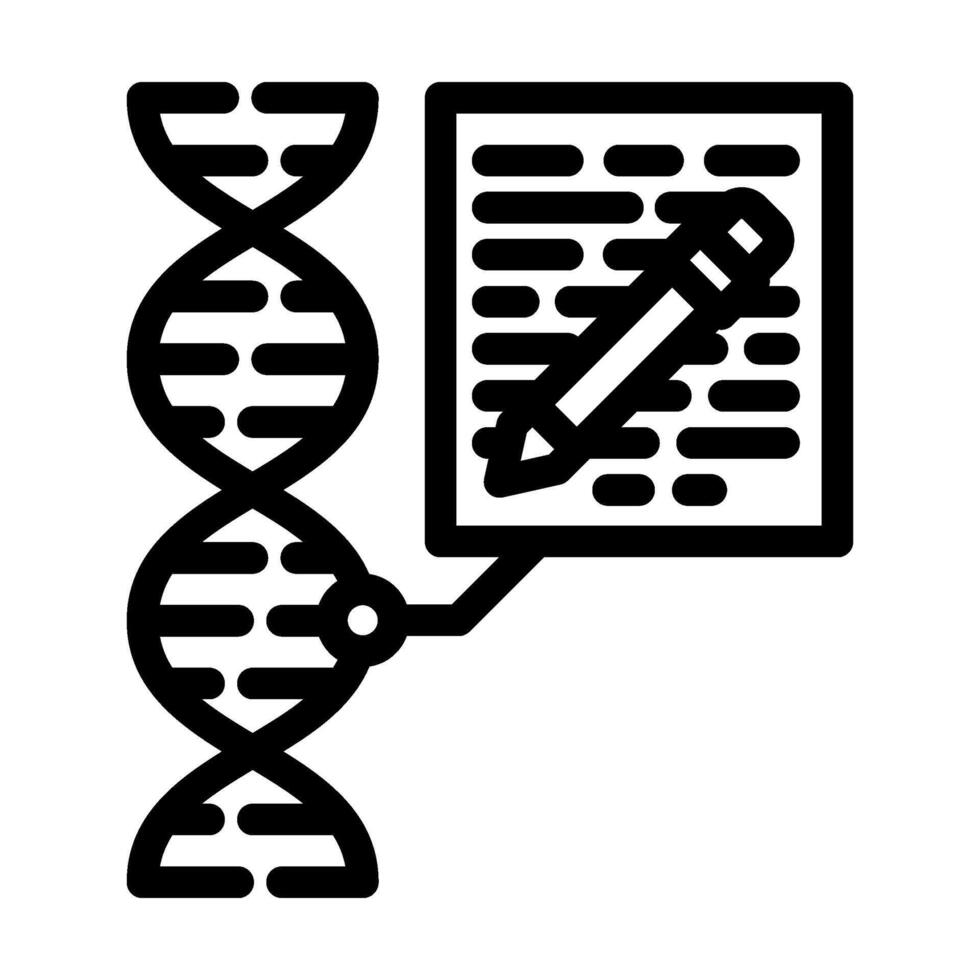 genome editing genetic engineering line icon illustration vector