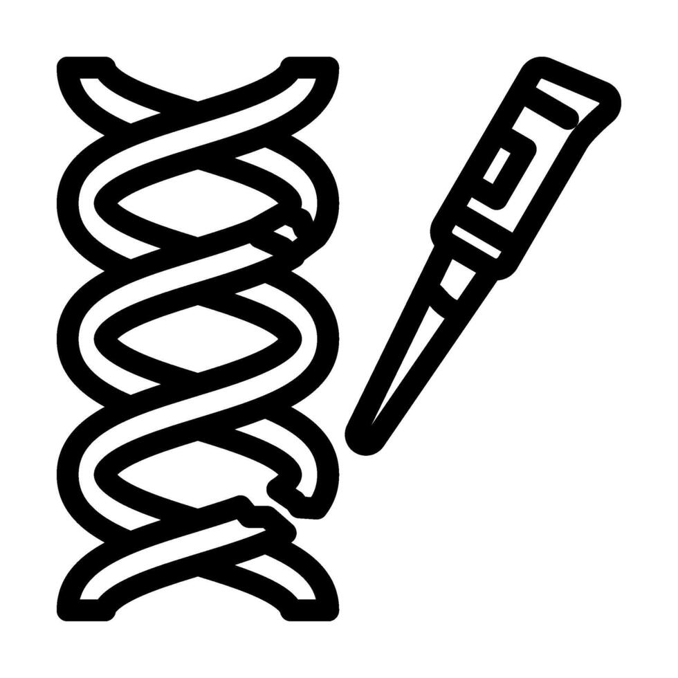 crispr tool genetic engineering line icon illustration vector