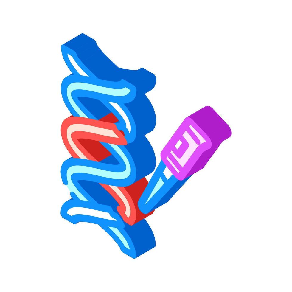 crispr tool genetic engineering isometric icon illustration vector